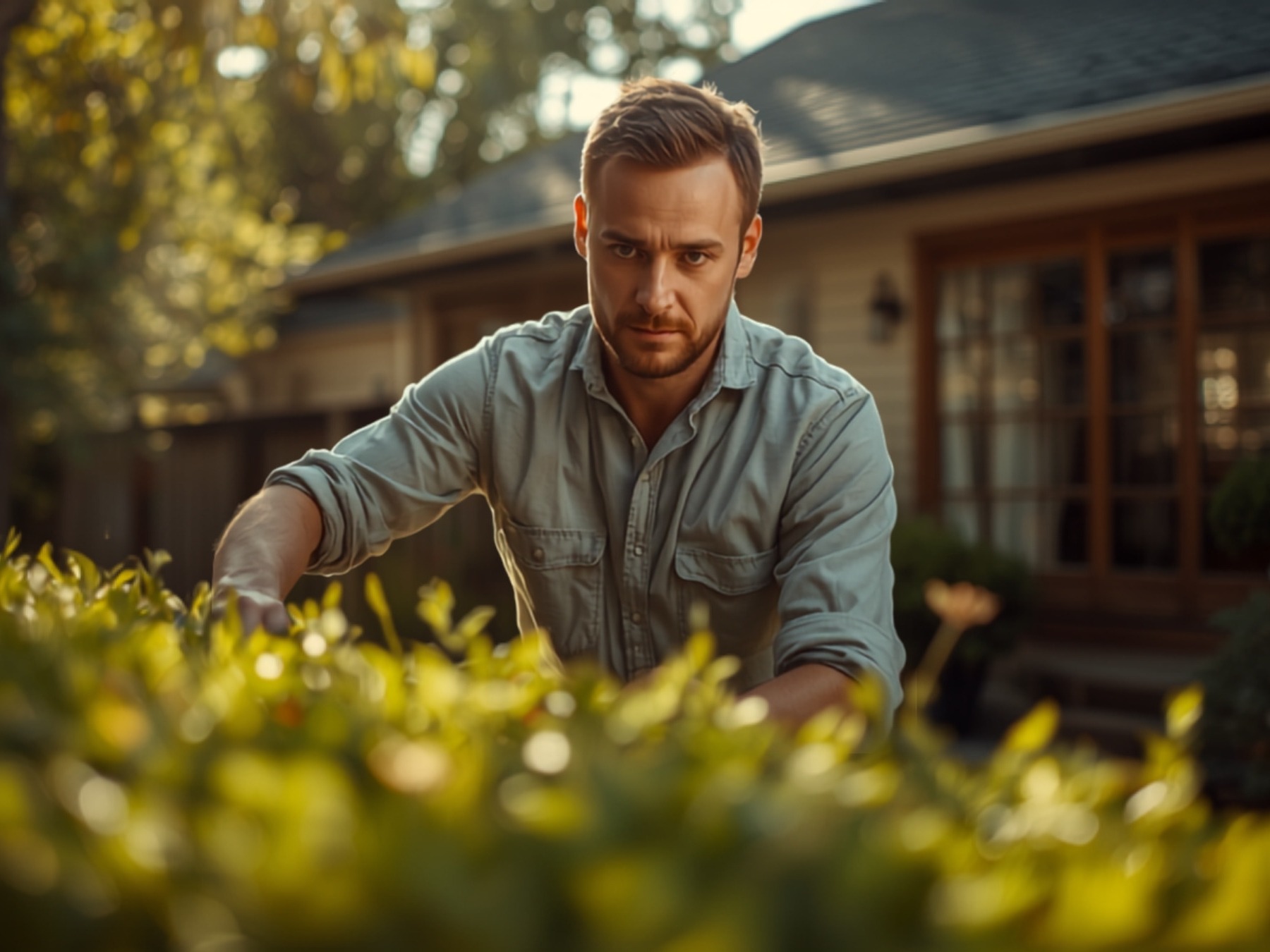 A Pittsburgh landscaping pro at work