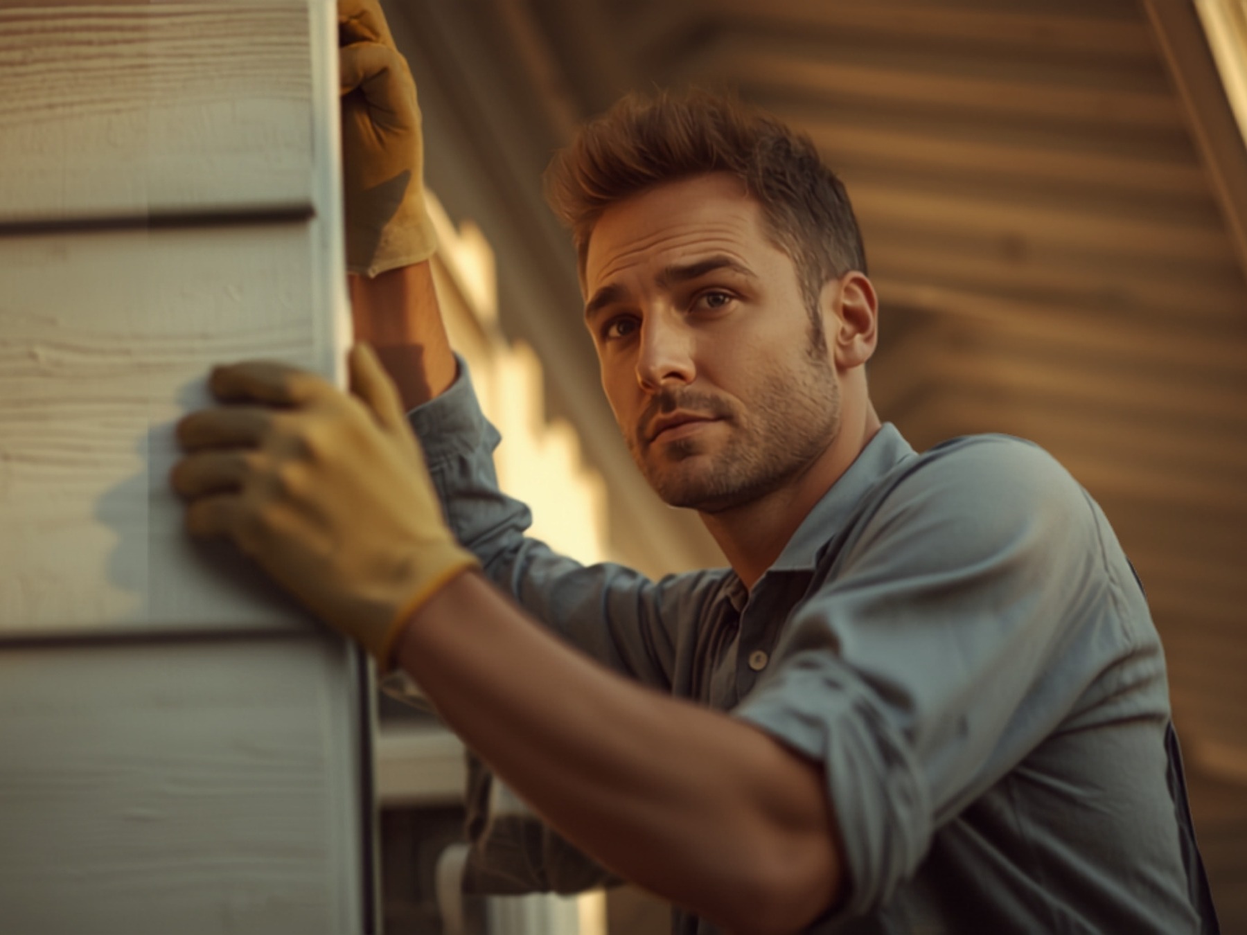 A Pittsburgh siding pro at work